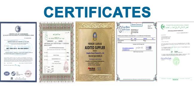 Chine QINGDAO DOEAST CHEMICAL CO., LTD. Certifications